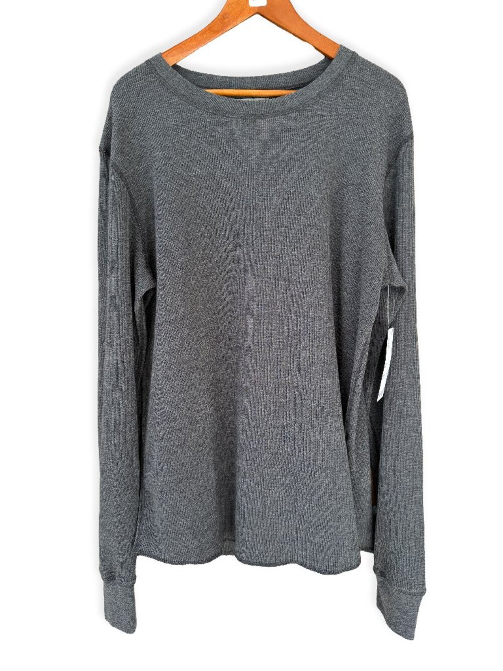 BDG Urban Outfitters Baselayer Thermal Long Sleeve Tee - Grey - XL - Picture 2 of 15